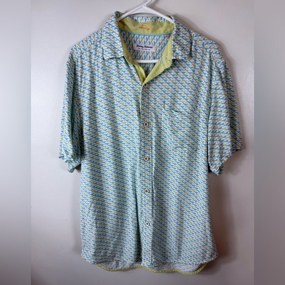 Tommy Bahama Mens Veracruz Cay Button Up Shirt Cocktail‎ Print Medium